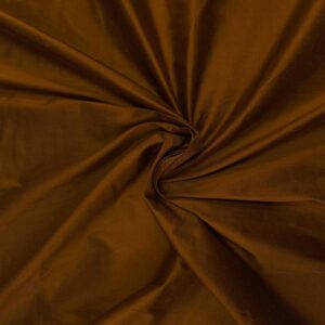 Dupion Brown Black Solid Color Silk Fabric