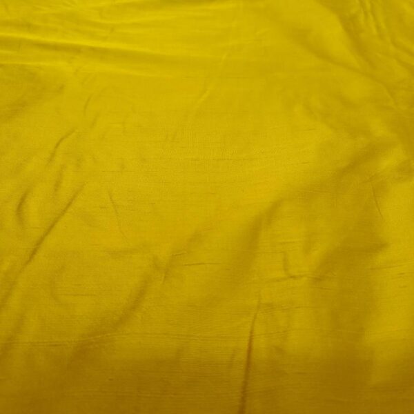 Dupion Canary Gold Premium Silk Fabric - Image 3