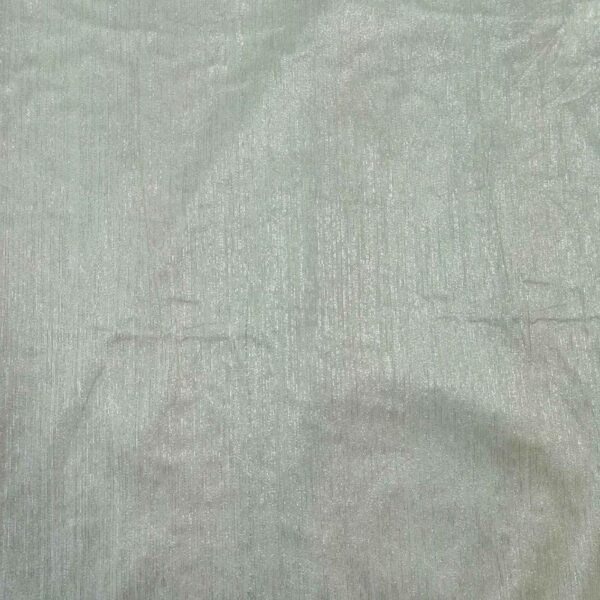 100% Silk Dupion Cream With Silver Lurex - Image 3