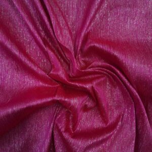 100% Silk Dupion Pink With Golden Lurex