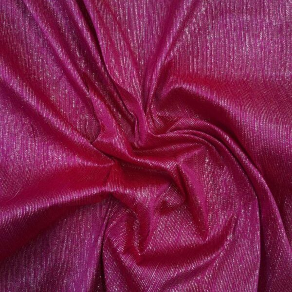 100% Silk Dupion Pink With Golden Lurex