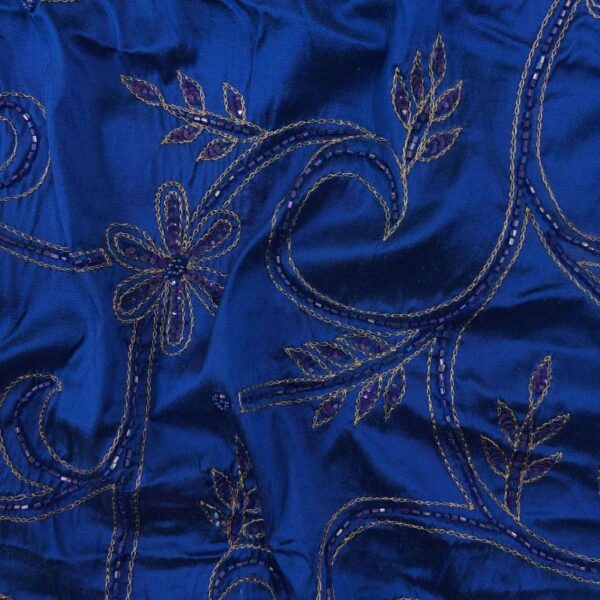 ED 2572 Royale Blue Embroidery Fabric - Image 2