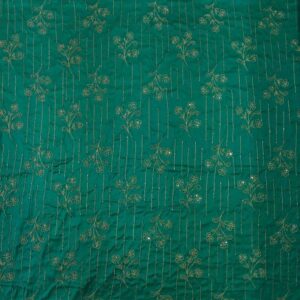 ED 2814 Green Indian Embroidery Fabric