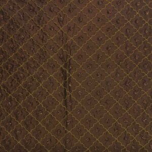 ED 2849 Brown Hand Embroidery Fabric