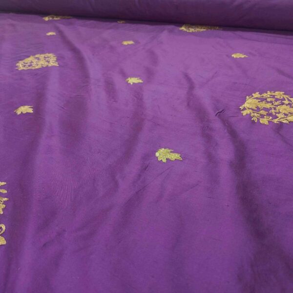 ED 2927 Alpha Lavender Indian Embroidery Fabric - Image 3