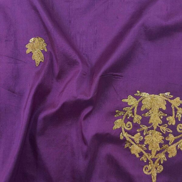ED 2927 Alpha Lavender Indian Embroidery Fabric - Image 2