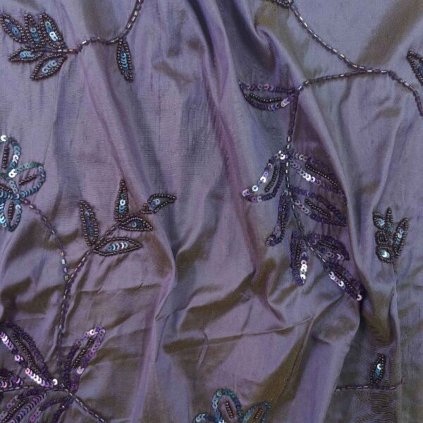 ED 2938 Golden Blue Embroidered Fabric - Image 3