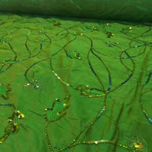 ED 2941 Mango Green Indian Embroidery Fabric
