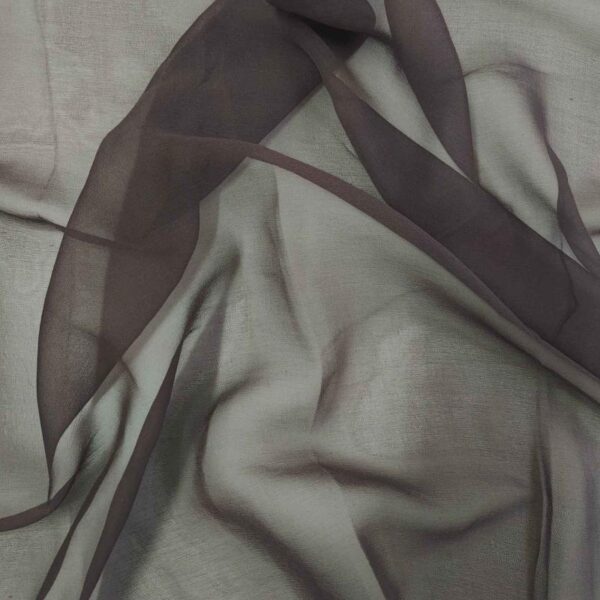 Silk Georgette Brown Fabric - Image 3