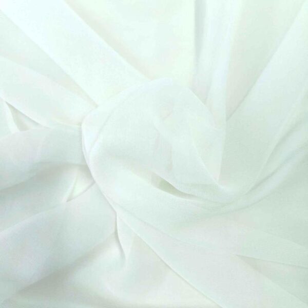 Silk Georgette White Fabric