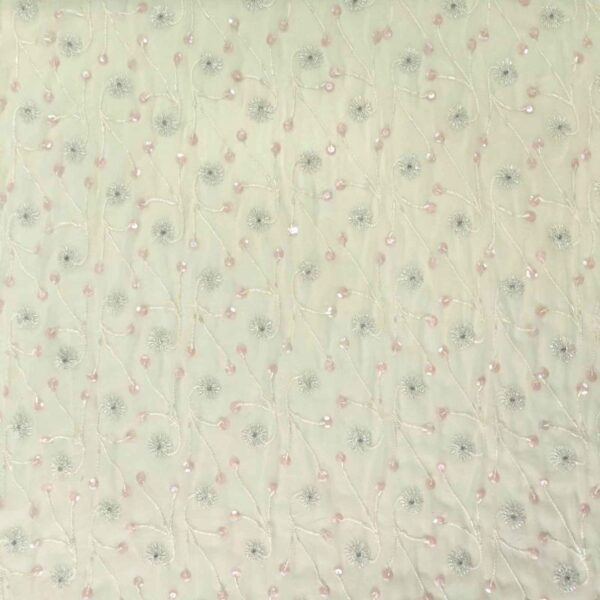 Silk georgette ED052 Embroidered Fabric - Image 3