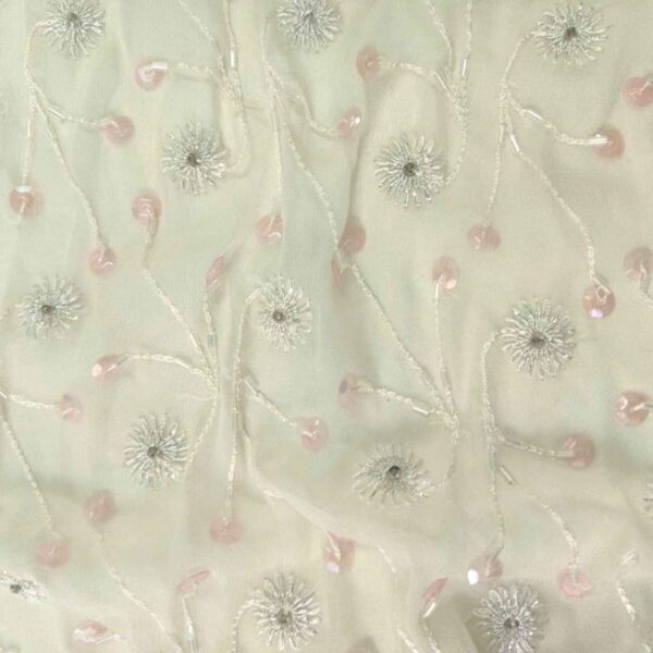 Silk georgette ED052 Embroidered Fabric - Image 2
