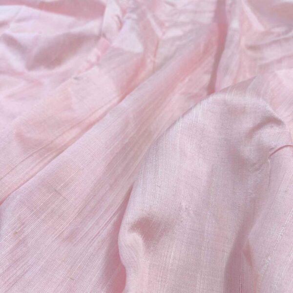 Handmade Dupion BABY PINK 100% Silk Fabric - Image 3