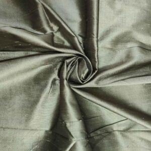 Handmade Dupion BLACK CREAM 100% Silk Fabric
