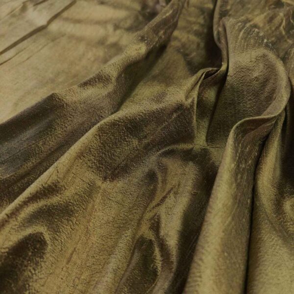 Handmade Dupion BLACK TUSSAR 100% Silk Fabric - Image 3