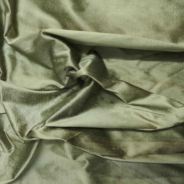 Handmade Dupion BLACK WHITE 100% Silk Fabric - Image 3