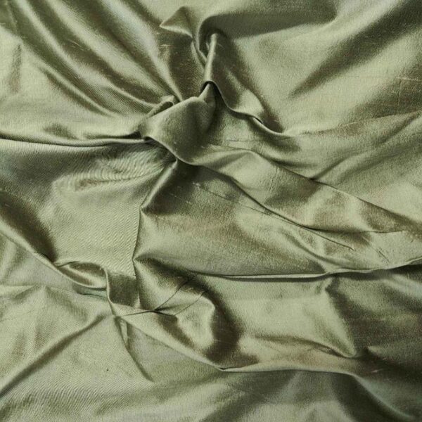 Handmade Dupion BLACK WHITE 100% Silk Fabric - Image 2