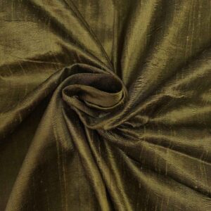 Handmade Dupion BRASS 100% Silk Fabric