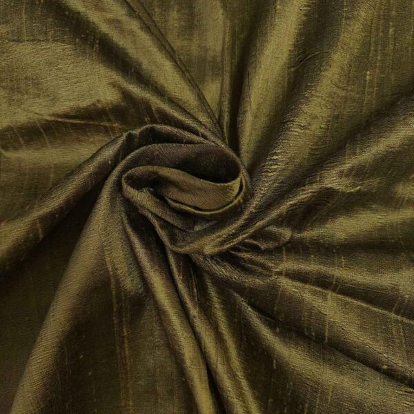 Handmade Dupion BRASS 100% Silk Fabric