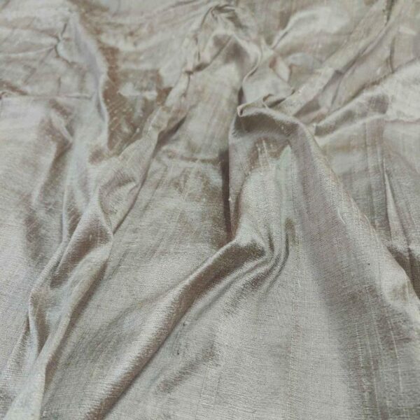 Handmade Dupion BROWN CREAM - Image 3