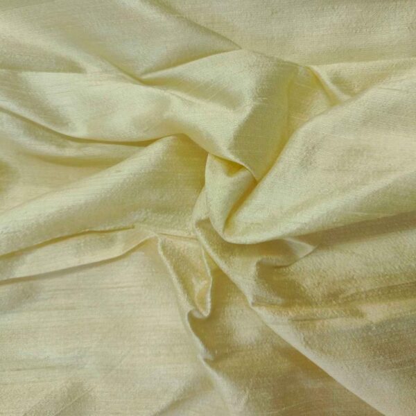 Handmade Dupion DARK CREAM 100% Silk Fabric - Image 2