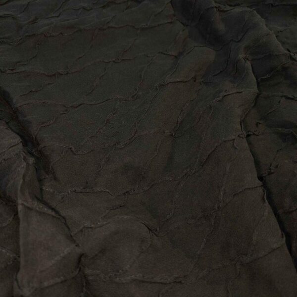 Handmade Dupion DARK BROWN 100% Silk Fabric - Image 3