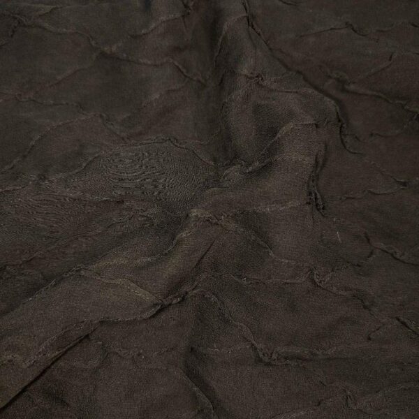 Handmade Dupion DARK BROWN 100% Silk Fabric - Image 2