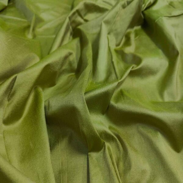 Handmade Dupion 2 GREEN Fabric Quality for Sale