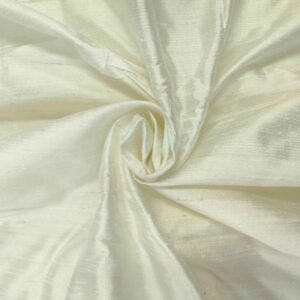 Handmade Dupion WHITE 100% Silk Fabric