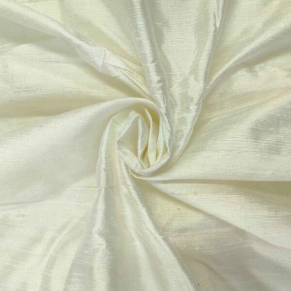 Handmade Dupion WHITE 100% Silk Fabric