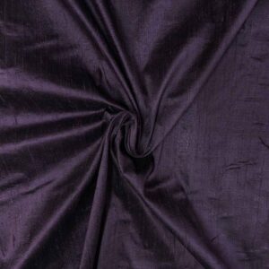 Handmade Dupion Eggplant Silk Fabric