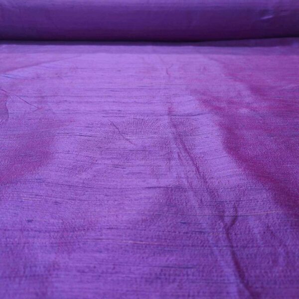 Handmade Dupion Purple Rani Silk Fabric - Image 2