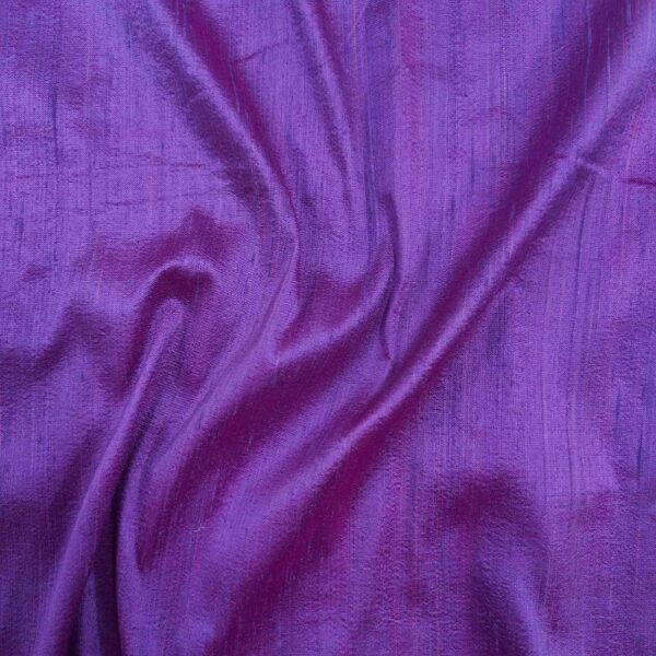 Handmade Dupion Purple Rani Silk Fabric - Image 3