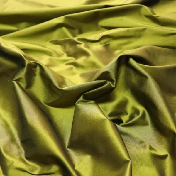 40 MM HEAVY WEIGHT TH-175 GREEN SILK TAFFETA FABRIC - Image 3