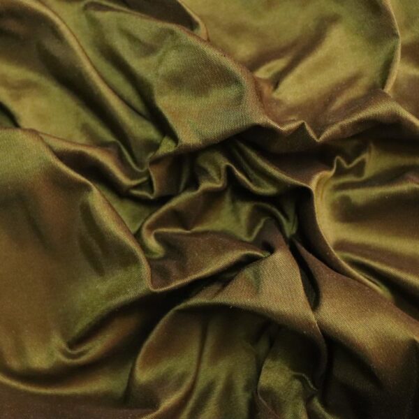 40 MM HEAVY WEIGHT TH-176 OLIVE SILK TAFFETA FABRIC - Image 3