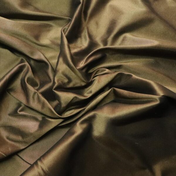 40 MM HEAVY WEIGHT TH83 COPPER BROWN SILK TAFFETA FABRIC - Image 3