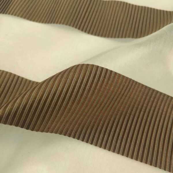 Organza Sophia Brown Silk Fabric - Image 3
