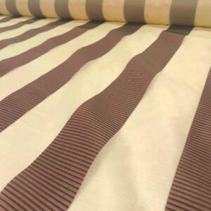 Organza Stripe Sophia Maroon Silk Fabric