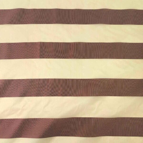 Organza Stripe Sophia Maroon Silk Fabric - Image 2