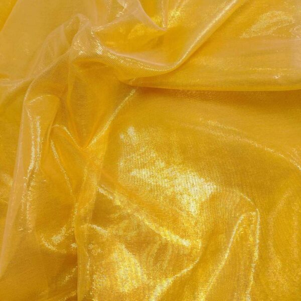 Polyester Organza Lurex Orange Gold - Image 2