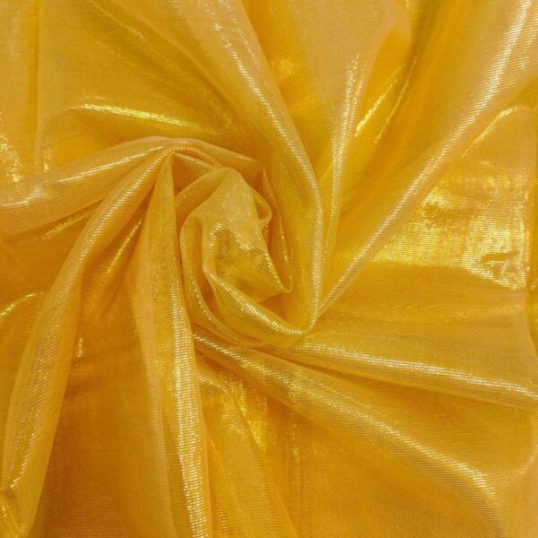 Polyester Organza Lurex Orange Gold