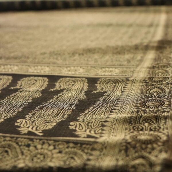 Black Gold Scarf Fabric - Image 3