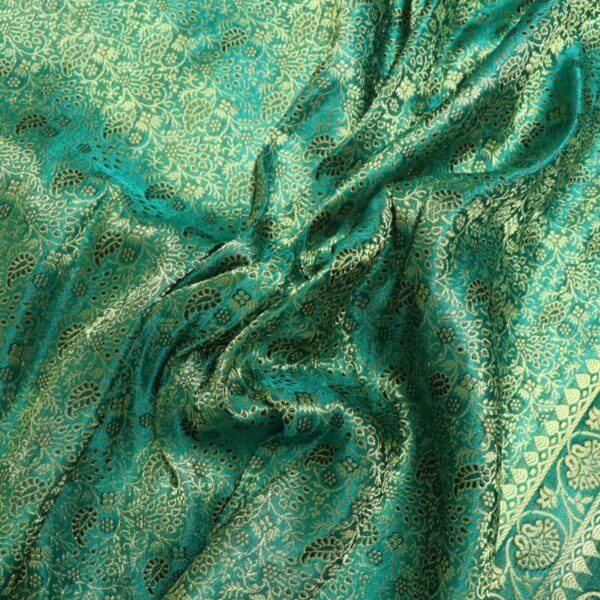 Green Gold Scarf Fabric - Image 2
