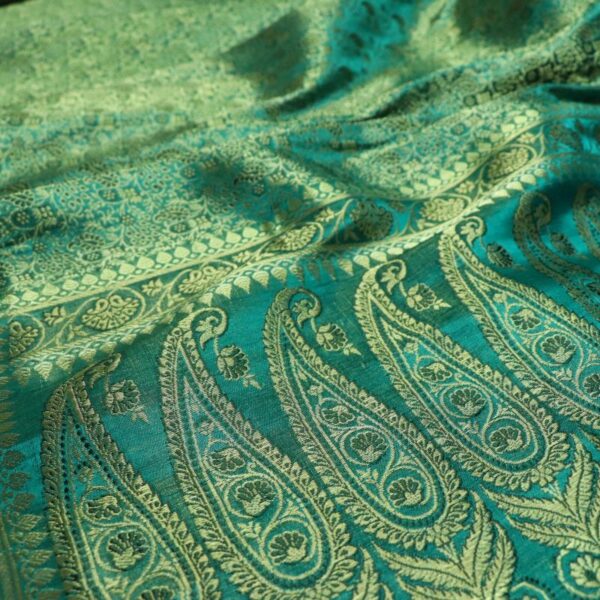 Green Gold Scarf Fabric - Image 3