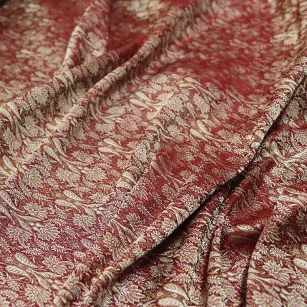 Maroon Gold Scarf Fabric - Image 3