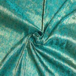 Teal Gold Scarf Fabric