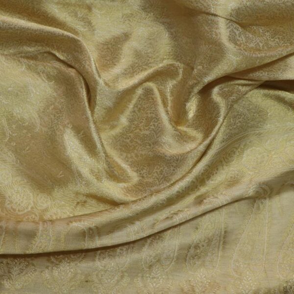 White Gold Scarf Fabric - Image 2