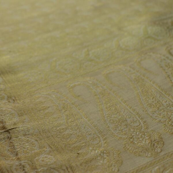 White Gold Scarf Fabric - Image 3