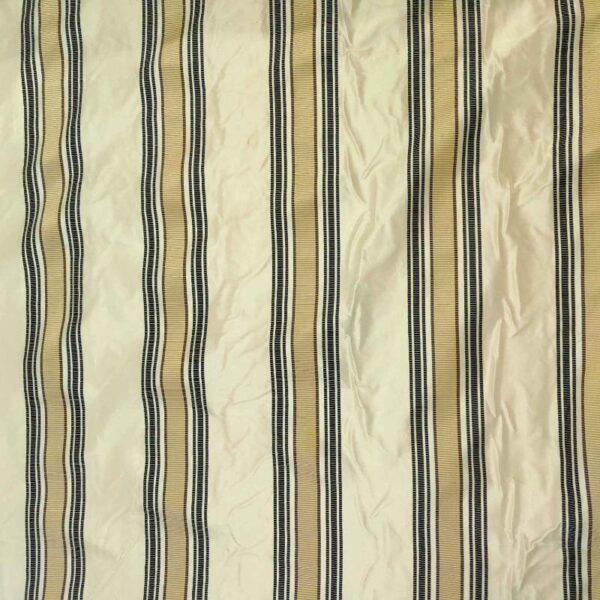 CD 911 Creme SILK SATIN STRIPE FABRIC - Image 3