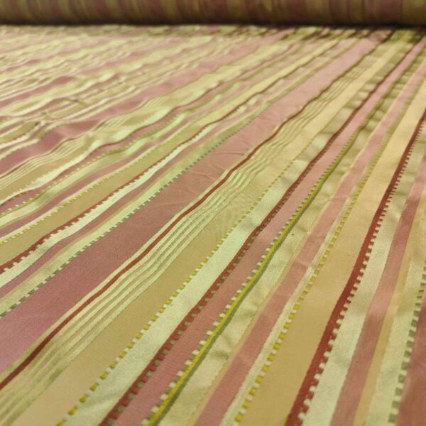 Dot Taffeta Pink SILK SATIN STRIPE FABRIC